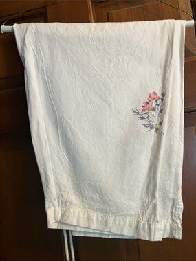 White Capris w/Floral Design